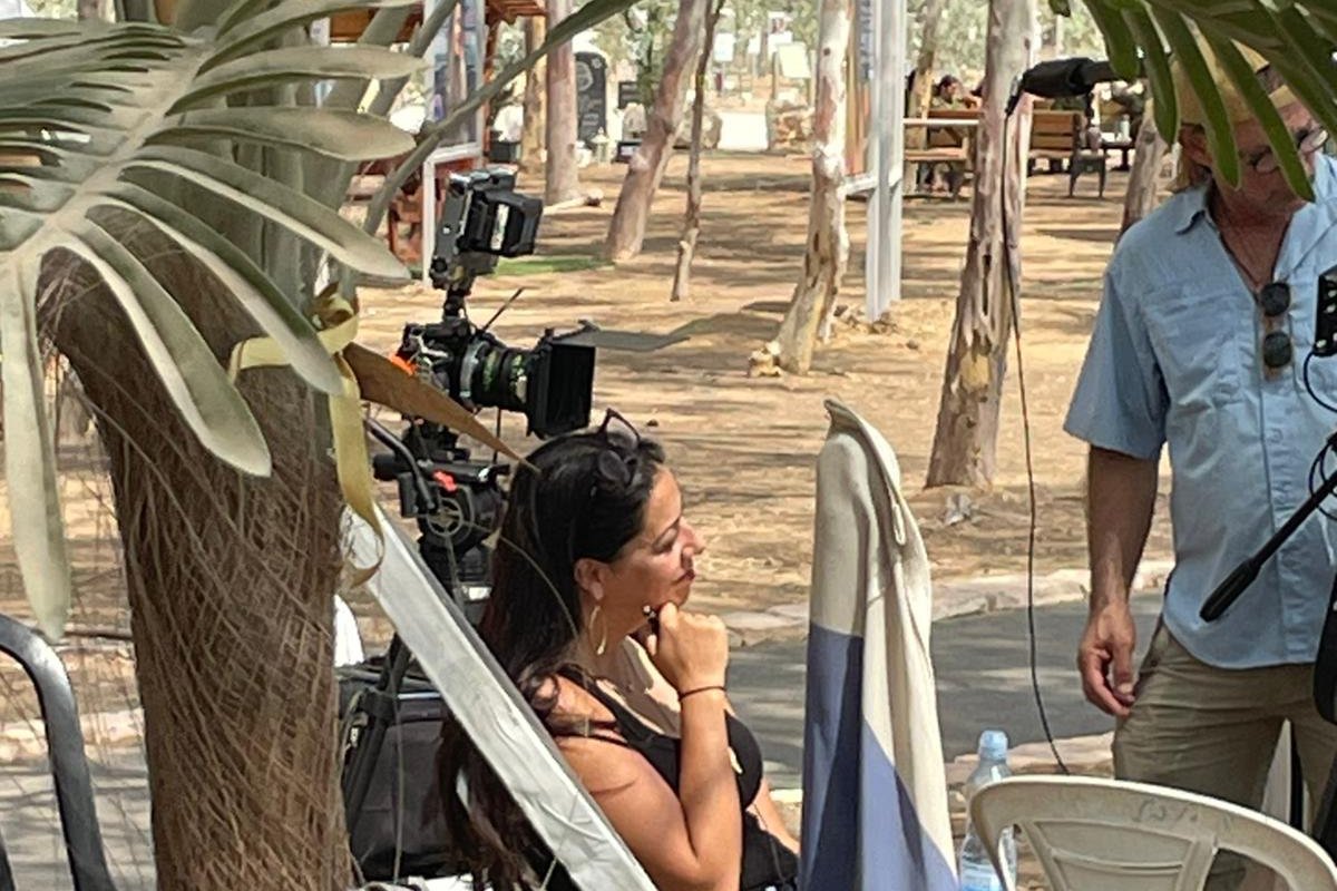 Karen Barzilay on set